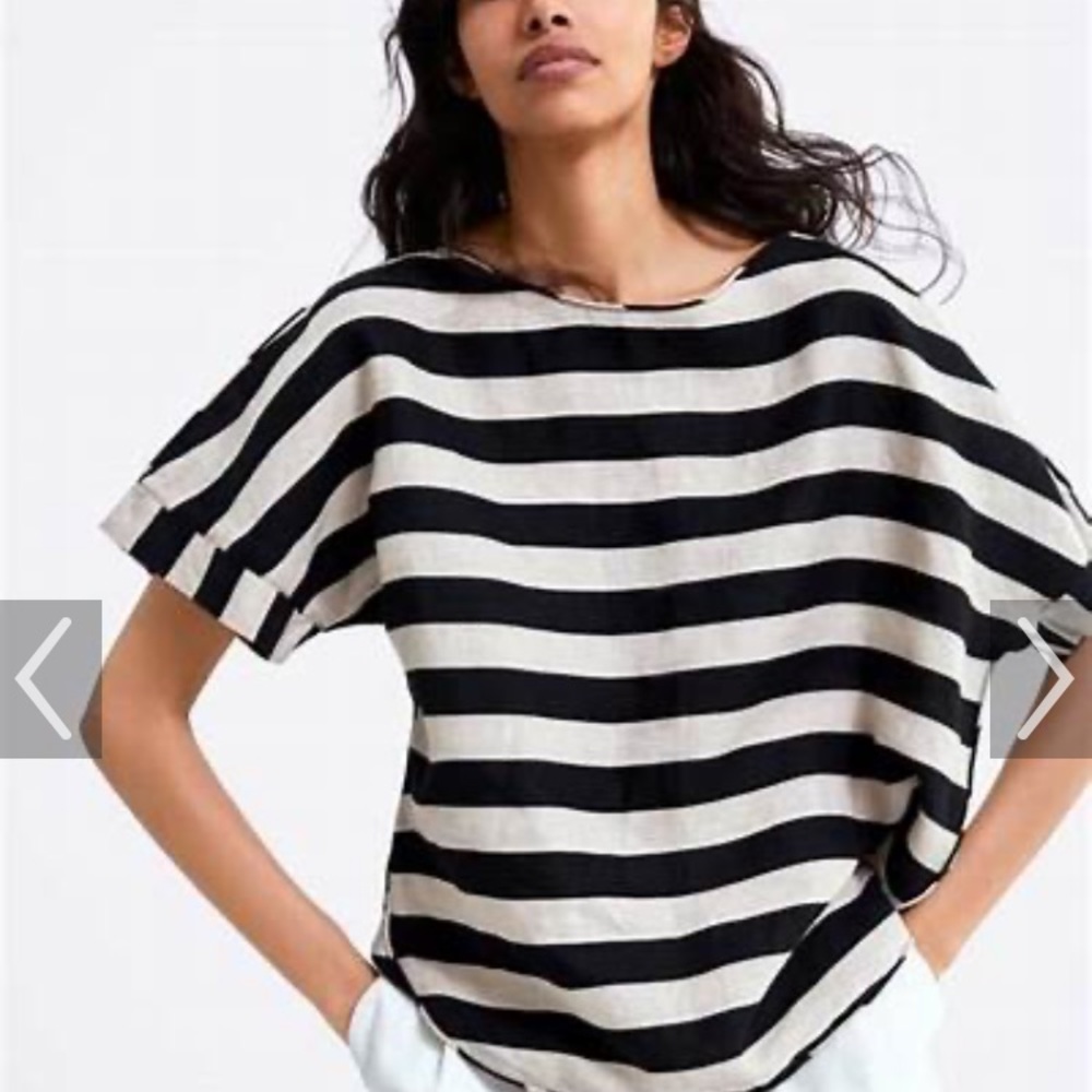 Zara short sleeve linen shirt. NWOT